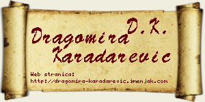 Dragomira Karadarević vizit kartica